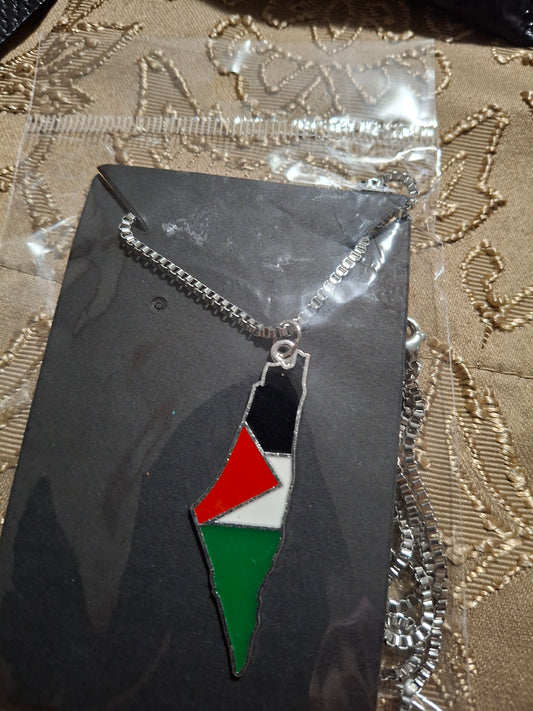 Palestine map and chain custom US ONLY!